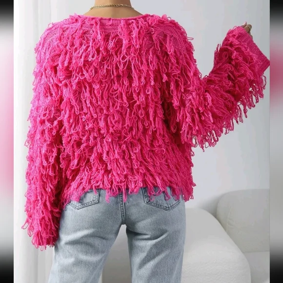 Allurite Shaggy Knit Duster Cardigan - Picture 2 of 9